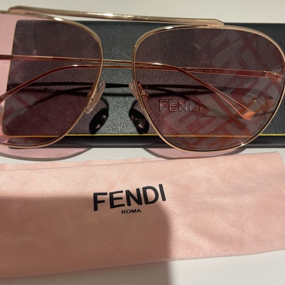 Fendi Pink Aviator Sunglasses - Picture 3 of 5